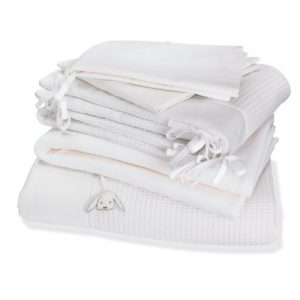 white cot bed bedding