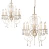 2 x Distressed White Shabby Chic 5 Way Ceiling Light Chandeliers 2 x Distressed White Shabby Chic 5 Way Ceiling Light Chandeliers 2 x Distressed White Shabby Chic 5 Way Ceiling Light Chandeliers 0 100x100