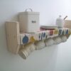 Vintage Shabby Chic Cream Shelf, Oil Cloth Shelf, With Cup Hooks, Kitchen Shelves, Spice Rack. 70 Cm H Shabby Chic White Plate Display Rack With Cup Hooks, Kitchen Shelves, Spice Rack. Vintage Shabby Chic Cream Shelf Oil Cloth Shelf With Cup Hooks Kitchen Shelves Spice Rack 0 100x100
