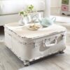 Coffee Table Side Table "Suitcase", with Storage, Shabby Chic, Metal, White miaVILLA Coffee Table Side Table “Suitcase” with Storage Shabby Chic Metal White Coffee Table Side Table Suitcase with Storage Shabby Chic Metal White 0 100x100