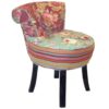 ROSES - Shabby Chic Stool / Fan Back Chair with Wood Legs - Multi-coloured ROSES – Shabby Chic Stool / Fan Back Chair with Wood Legs – Multi-coloured ROSES Shabby Chic Stool Fan Back Chair with Wood Legs Multi coloured 0 100x100