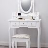 capri | dressing table, mirror & stool set| premium quality | laura james | shabby chic Capri | Dressing Table, Mirror &amp; Stool Set| Premium Quality | Laura James | Shabby Chic Capri AGTC0010 White Dressing Table with Stool Mirror 155x80x40 0 100x100