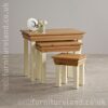 country cottage natural oak and painted nest of tables Country Cottage Natural Oak and Painted Nest of Tables Country Cottage Natural Oak and Painted Nest of Tables 0 100x100