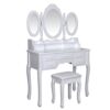 songmics wall-fixed luxurious 3 mirrors dressing table set with stool, 7 drawers with 2 dividers make-up dresser rdt91w Songmics Wall-Fixed Luxurious 3 mirrors Dressing Table Set with stool, 7 drawers with 2 Dividers Make-up Dresser RDT91W Songmics Luxurious 3 mirrors Dressing Table Set with 7 drawers and 1 free stool 3D floral decorations for bedroom RDT91W 0 100x100