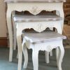 pretty casamore devon nest of 3 tables with a french inspired shabby chic look - free delivery Leisure Traders Casamoré Nest of Tables French Style Shabby Chic Painted Devon Cream Devon Cream Painted Nest of Tables Shabby Chic Stylish French Design 0 100x100