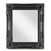 elbmoebel wall mirror shabby chic antique style ornate black silver white - large 33x27x3 cm (black) elbmoebel Wall mirror shabby chic antique style ornate black silver white – large 33x27x3 cm (Black) Elbmbel wall mirror black shabby chic antique style ornate 33x27x3cm large 0 100x100